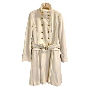 Vintage Bebe Military Funnel Neck Wool Coat